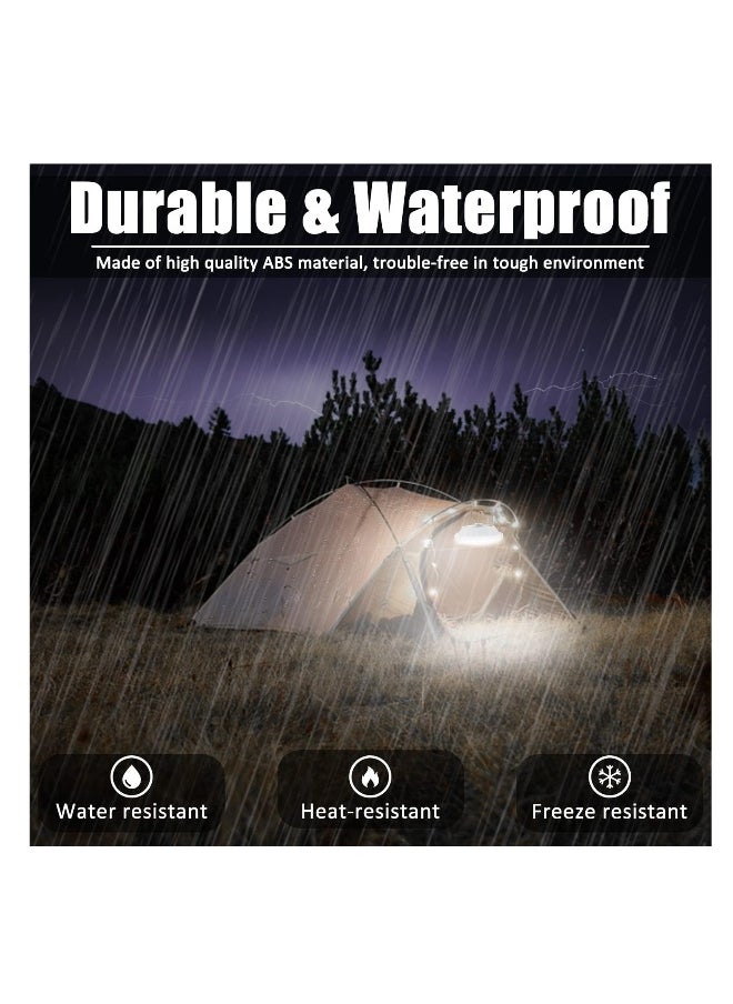 LED Solar Camping Lantern Portable Waterproof Solar USB Rechargeable with Remote Control Power Bank Flashlight Survival Kits for Indoor Outdoor Home Emergency Light Power Outages Hiking
