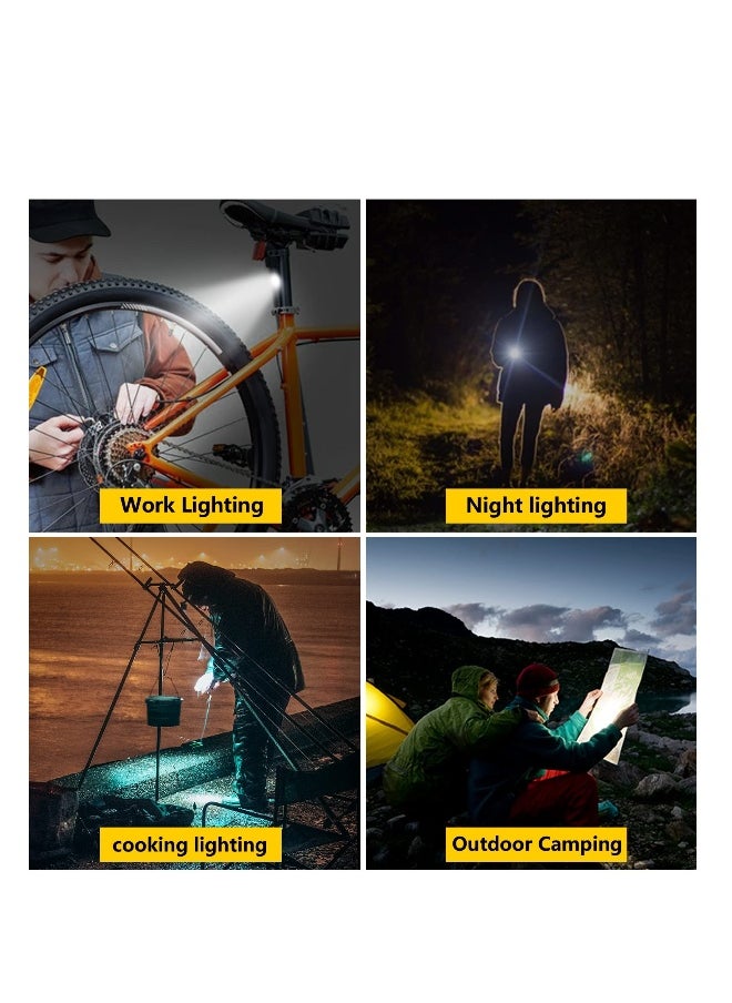 Mini Led Keychain Flashlight Bright 600LM Magnetic 7 Lighting Modes Built-in Rechargeable Battery with Type-C USB Cable IPX6 Waterproof and Drop Resistant Flashlight for Outdoor Camping