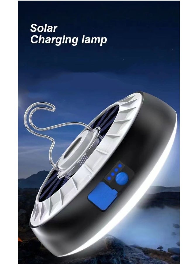 Camping Lights, Solar Camping Lantern Magnetic Tent Light, Portable LED Camping Light for Tents with Hook, Battery Powered Camping Accessories for Emergency, Fishing [Energy Class A+++]