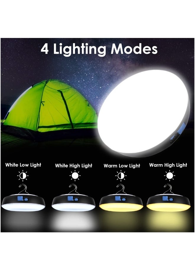 Camping Lights, Solar Camping Lantern Magnetic Tent Light, Portable LED Camping Light for Tents with Hook, Battery Powered Camping Accessories for Emergency, Fishing [Energy Class A+++]