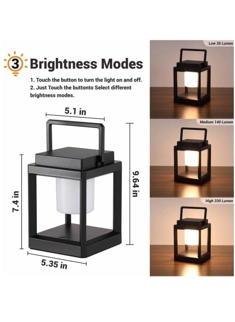 Outdoor Camping Lamp, LED Portable Rechargeable Solar Lamp Waterproof & Touch Control Outdoor Lamps Cordless Lights, Outdoor Table Lamp
