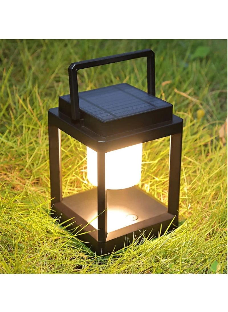 Outdoor Camping Lamp, LED Portable Rechargeable Solar Lamp Waterproof & Touch Control Outdoor Lamps Cordless Lights, Outdoor Table Lamp