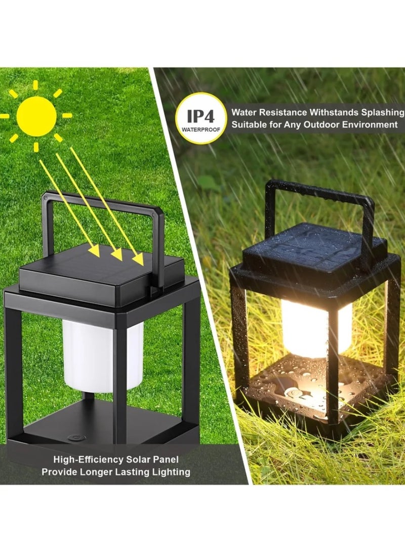 Outdoor Camping Lamp, LED Portable Rechargeable Solar Lamp Waterproof & Touch Control Outdoor Lamps Cordless Lights, Outdoor Table Lamp