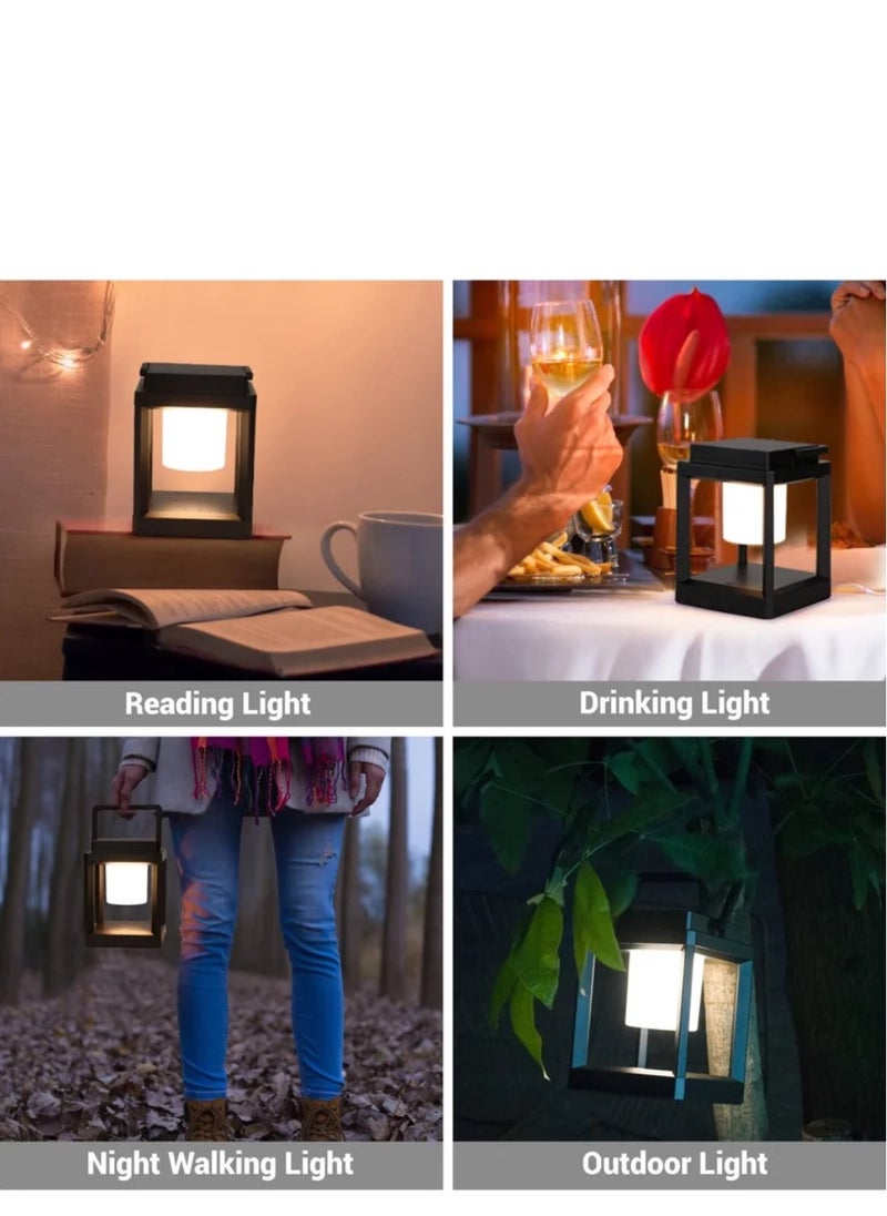 Outdoor Camping Lamp, LED Portable Rechargeable Solar Lamp Waterproof & Touch Control Outdoor Lamps Cordless Lights, Outdoor Table Lamp