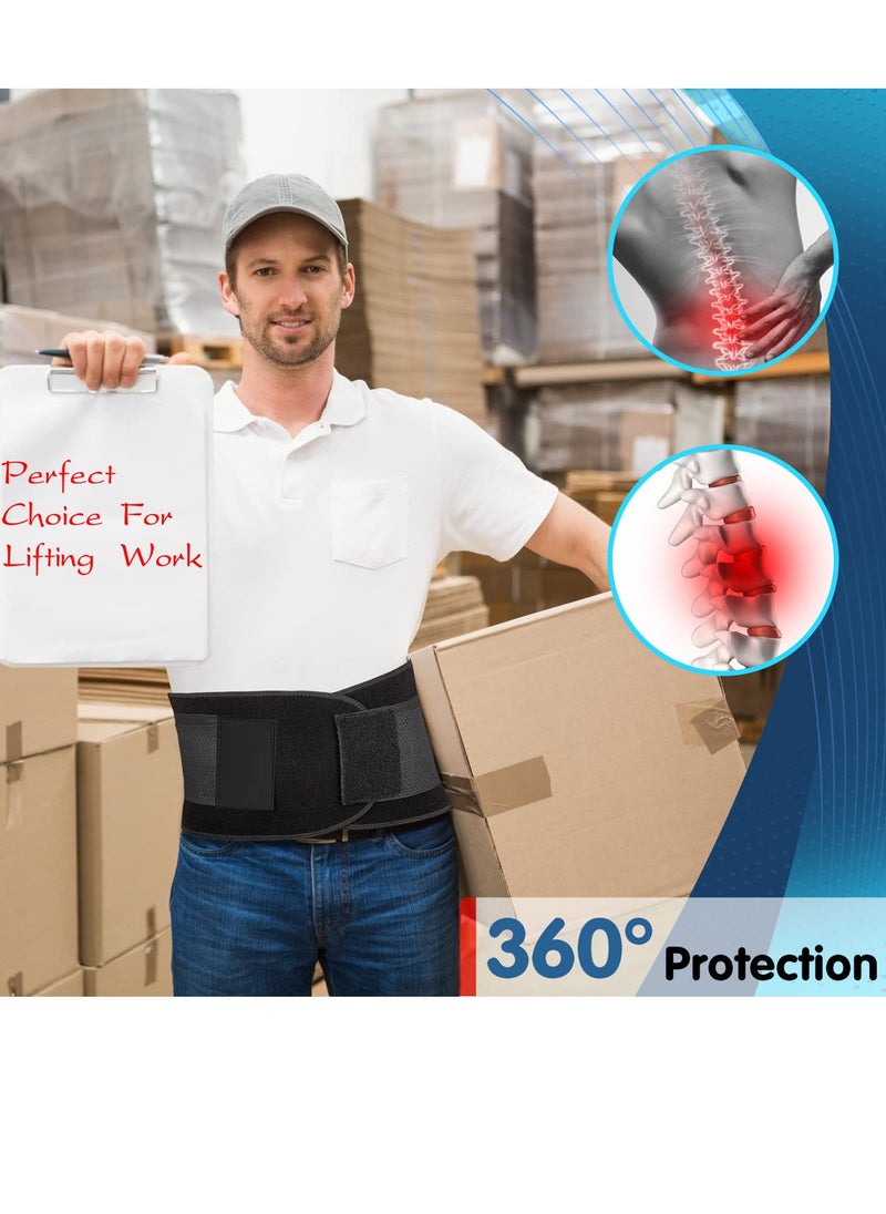 Lumbar Support Belt for Men Heavy Lifting Work, Back Brace for Lower Back Pain, Breathable Back Support Belt with Lumbar Pad for Scoliosis, Herniated Disc, Sciatica 4XL Fit Size:63''-68.9''