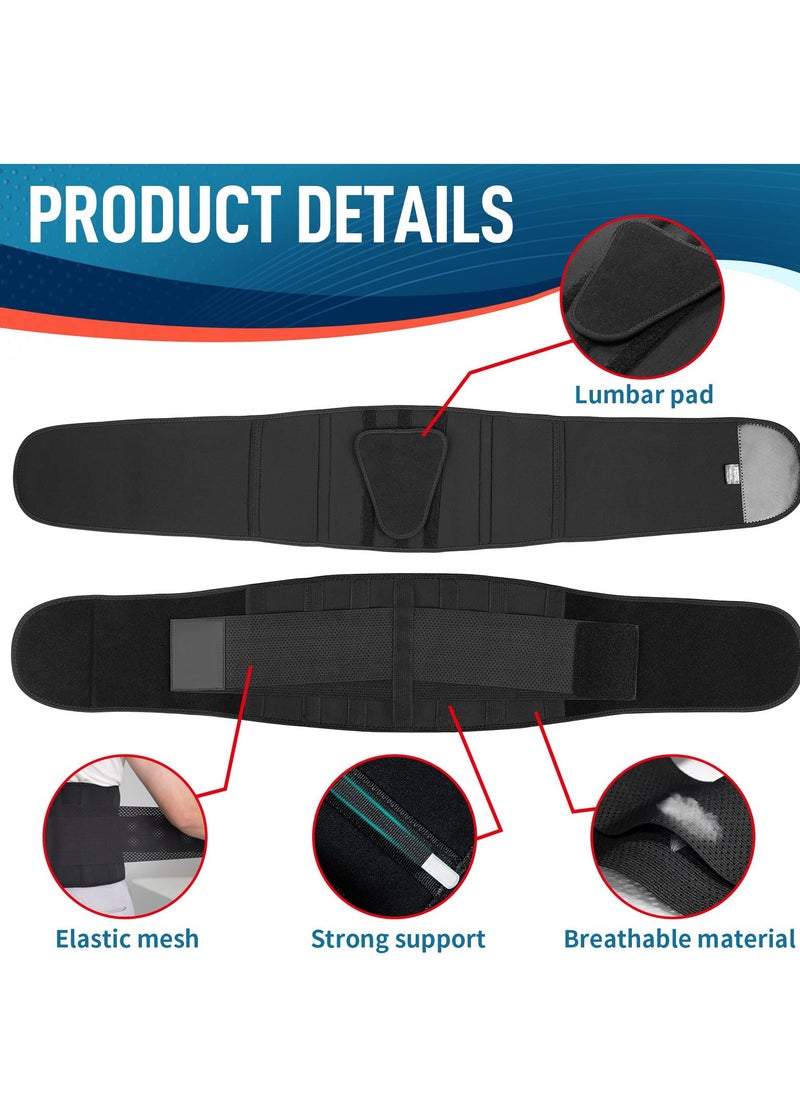 Lumbar Support Belt for Men Heavy Lifting Work, Back Brace for Lower Back Pain, Breathable Back Support Belt with Lumbar Pad for Scoliosis, Herniated Disc, Sciatica 4XL Fit Size:63''-68.9''