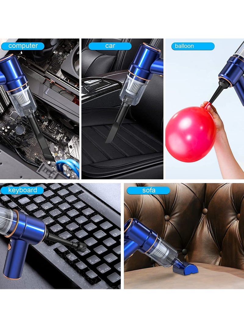 Air Duster Compressed Electric Air Duster Cleaner for PC Rechargeable 6000mAH Cordless Air Cleaner Blower for Laptop Keyboard Electronics Home Cleaning Alternative to Canned Air Duster