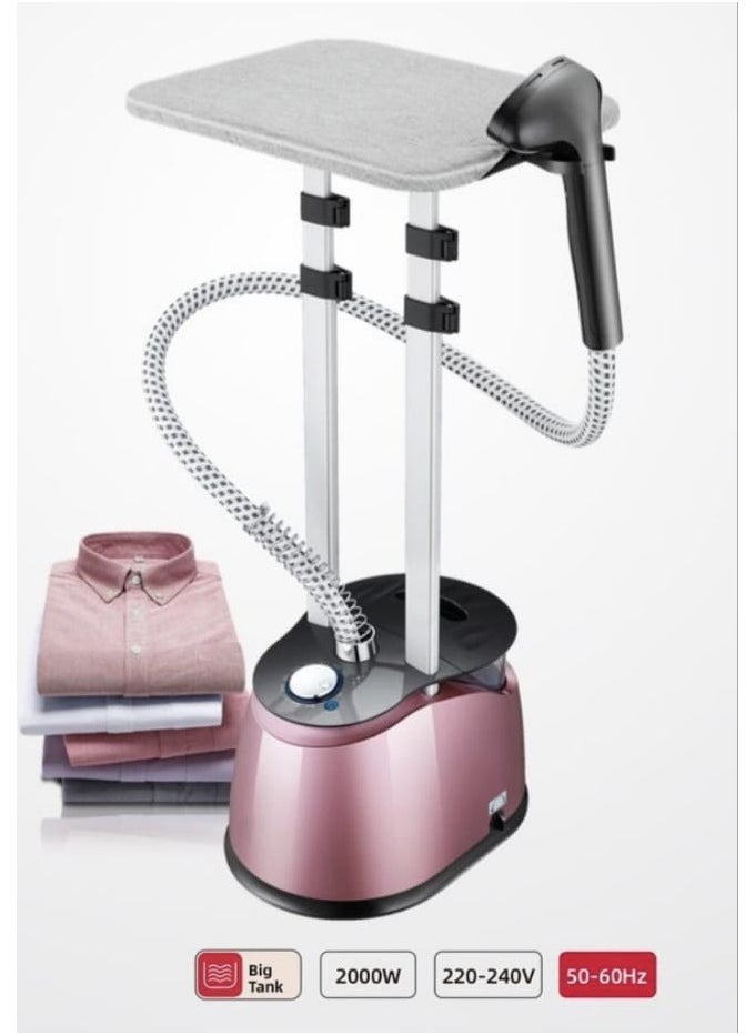 Garment Steamer 2000W with Large Water Tank – Vertical Clothes Steamer with Double-Layer Thermal Insulated Hanger, Ironing, Sterilization & Dust Removal – Professional Fabric Steamer for Home Use