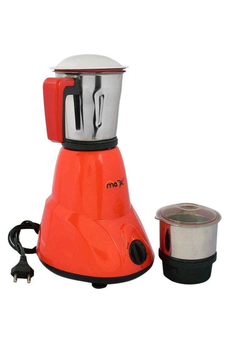 Magic 450 Watt Mixer Grinder 2 Stainless Steel Multipurpose Jars with 4 Speed Control and Pulse function Wet Dry Electric Mixer Machine