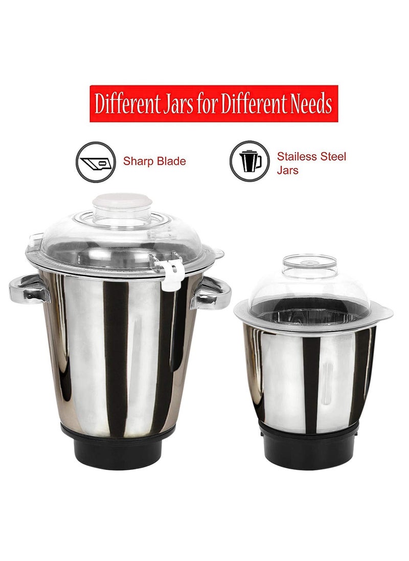 Goldwinner Mixer Grinder 3 Litter 1600watts Heavy duty and HiTech 100 copper motor with 2 Stainless Steel Jars WhiteRestaurantsCateringHotelsFood IndustryHeavy Home Usage