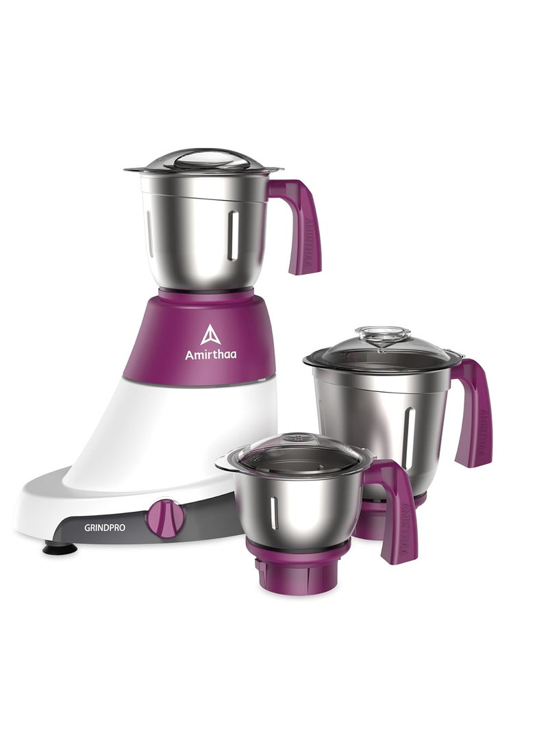 Amirthaa Grind Pro Mixer Grinder 550 Watts Purple
