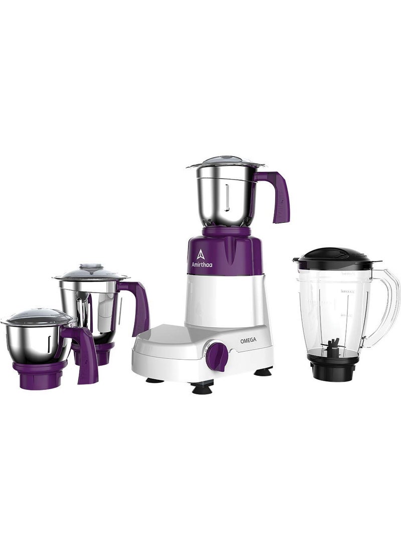Amirthaa Omega 750W Mixer grinder with 4 Jars PURPLE