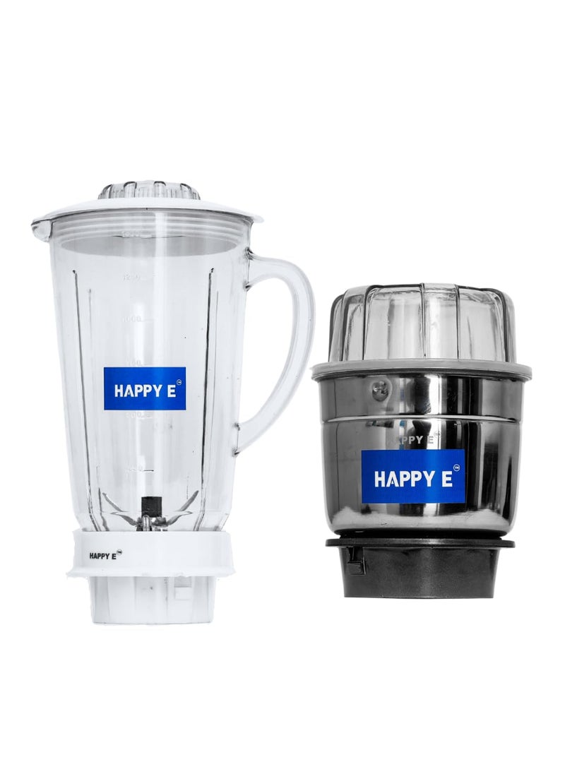 HAPPY E MG Mixer Grinder Jars 2Pack Set Mixer Jars Set for Blending Grinding Crushing