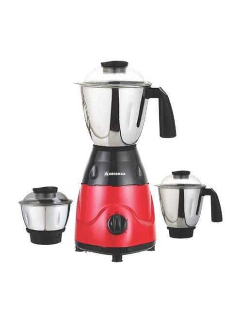 ARSOMAA Metalo Mixer Grinder Power Pro 750Watt The Ultimate Kitchen Companion with 3 Jars Stainless Steel Blades and 24Month Warranty Red Color