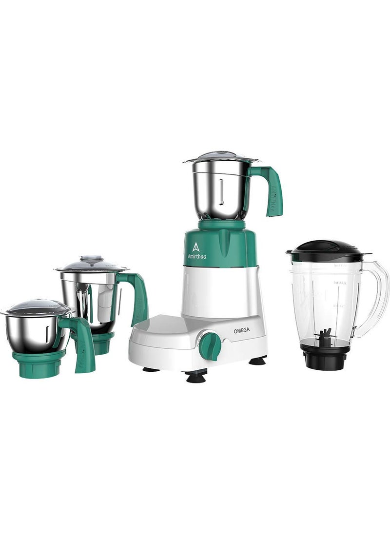 Amirthaa Omega 750W Mixer grinder with 4 Jars GREEN