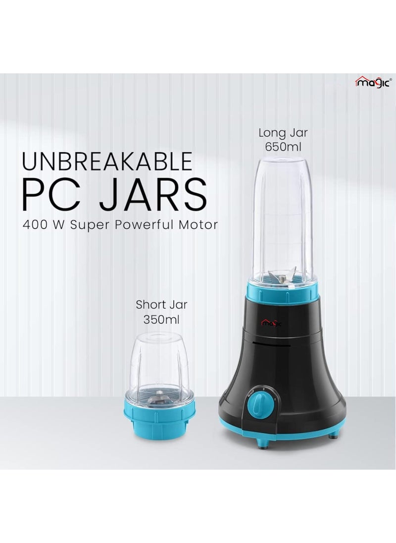 Magic Smart Mixer Grinder Vet Dry Grinder 400 W Nutri Blender Machine With 2 Jar Smoothie Maker Juicer Maker Machine 1 Year Warranty