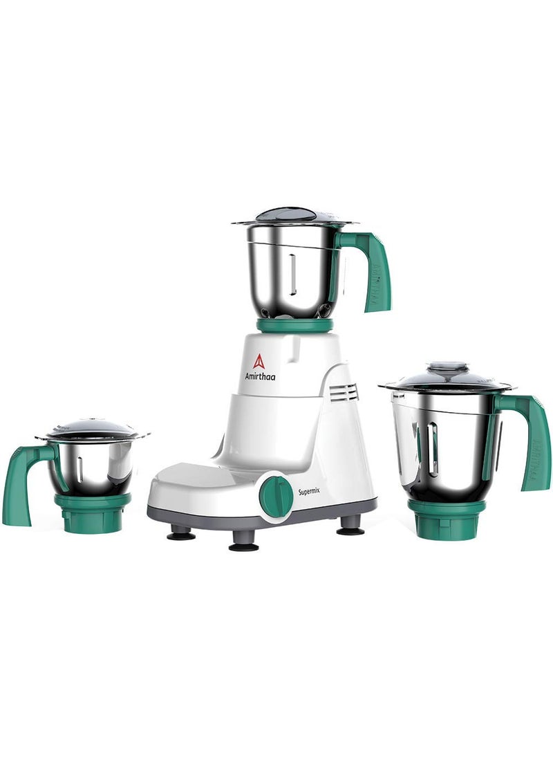 Amirthaa Supermix 750 Watt Mixer grinder with 3 Jars Green