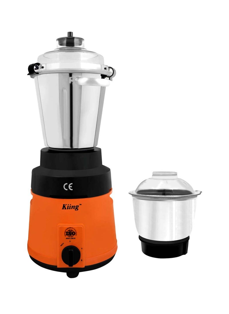 KIING Commercial Mixer Grinder 1300 watt in ABS Body with 2 stainless steel jars