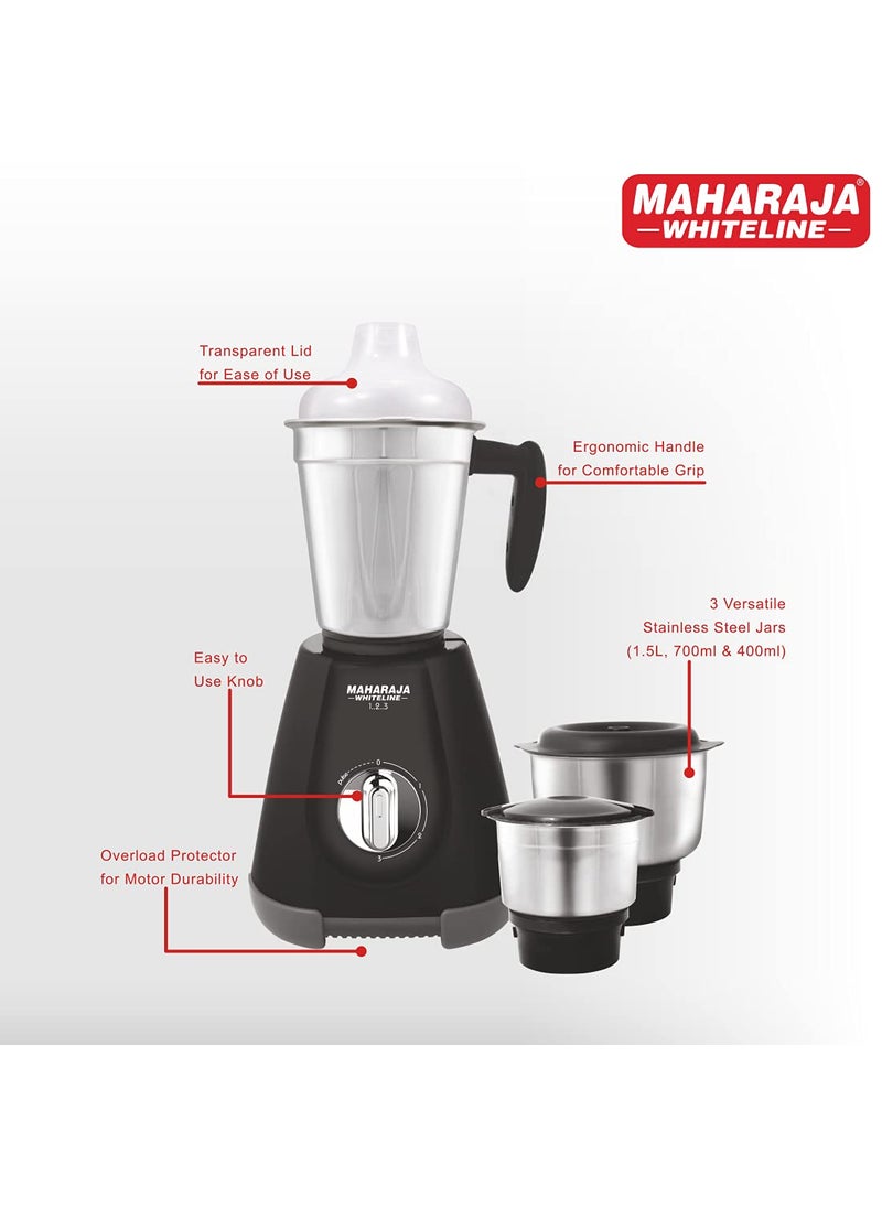 MAHARAJA mg 123 550W Mixer Grinder Black