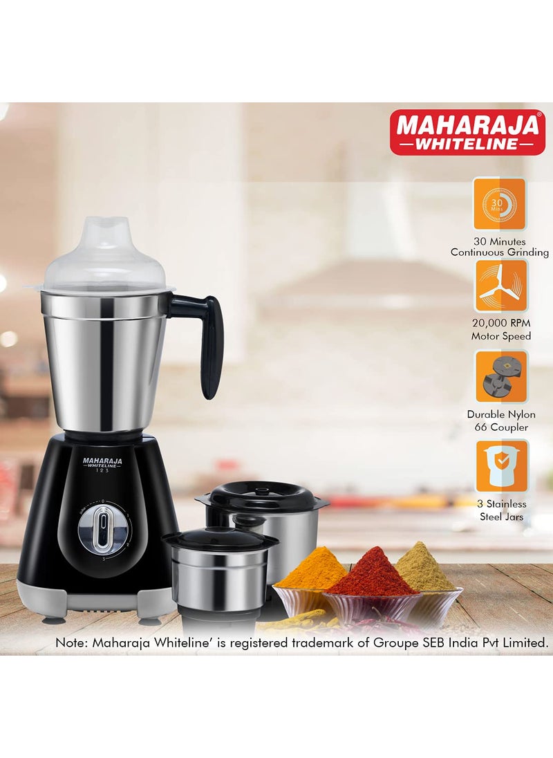 MAHARAJA mg 123 550W Mixer Grinder Black