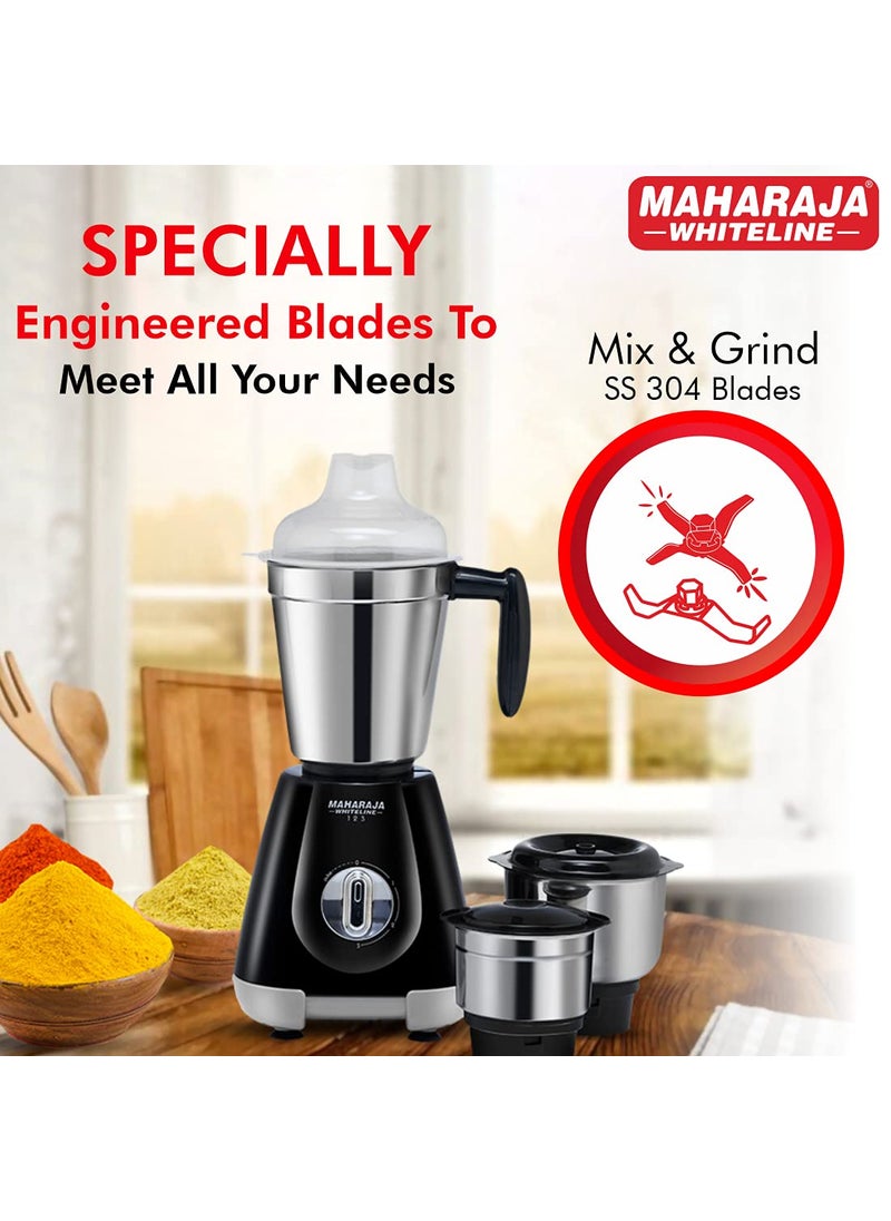 MAHARAJA mg 123 550W Mixer Grinder Black