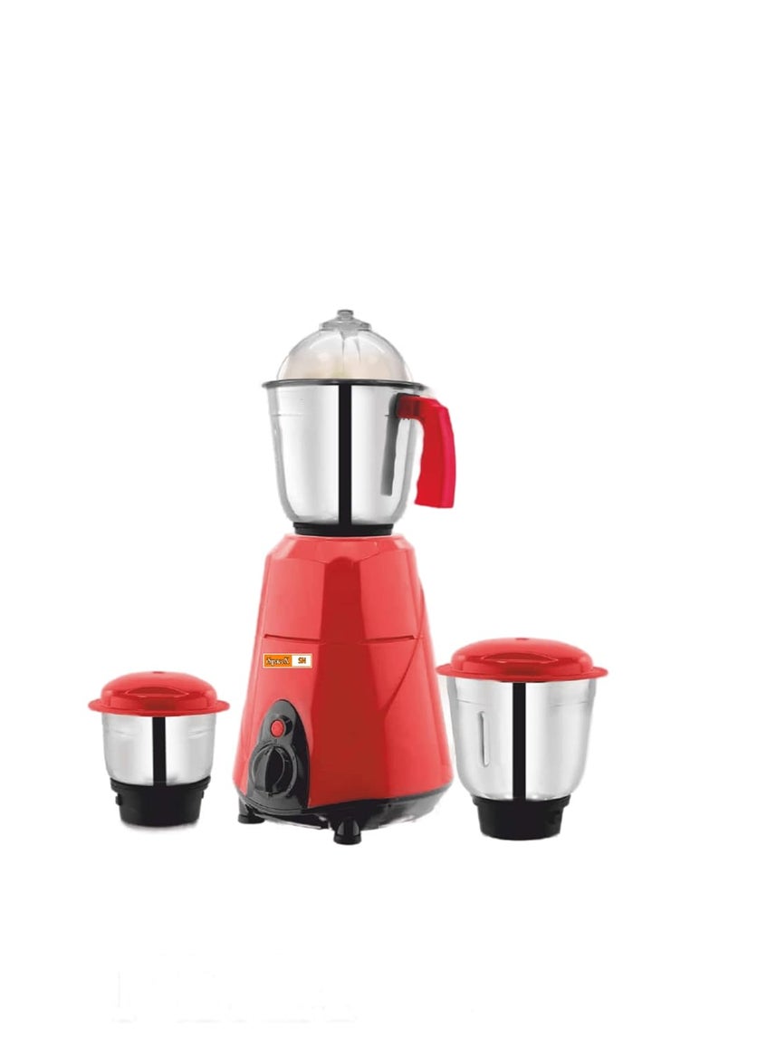 ISPACEX SN NEXA 550 WATTS MIXER GRINDER WITH 3 STAINLESS STEEL JAR RED