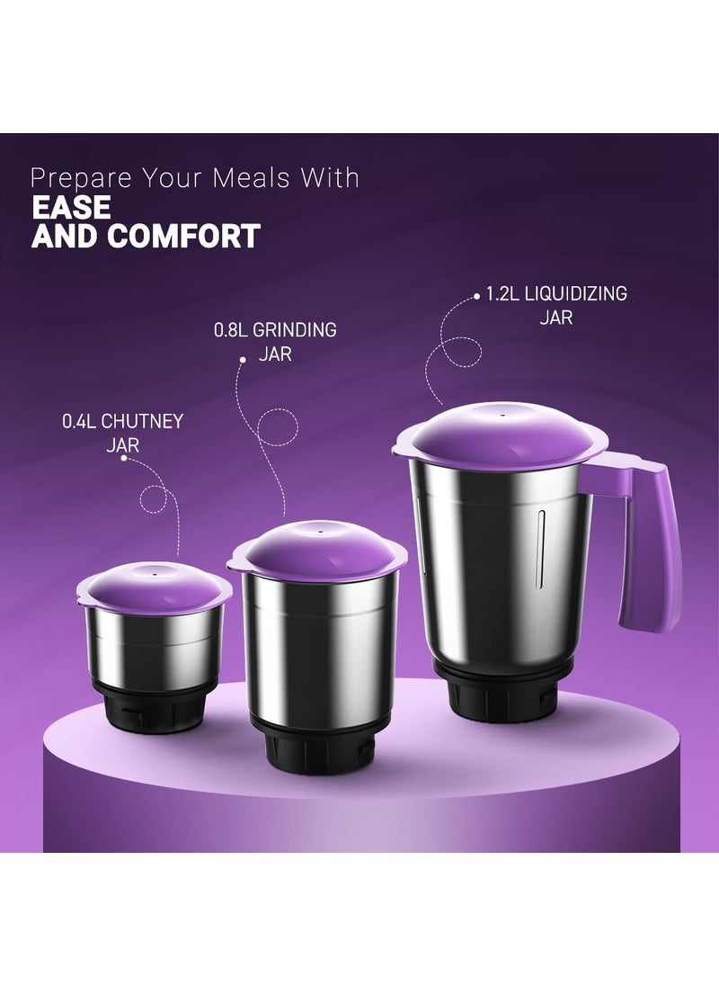 Crompton Nigella 500 Watts Mixer Grinder ACGMNIGELLA500W3J Lavender white