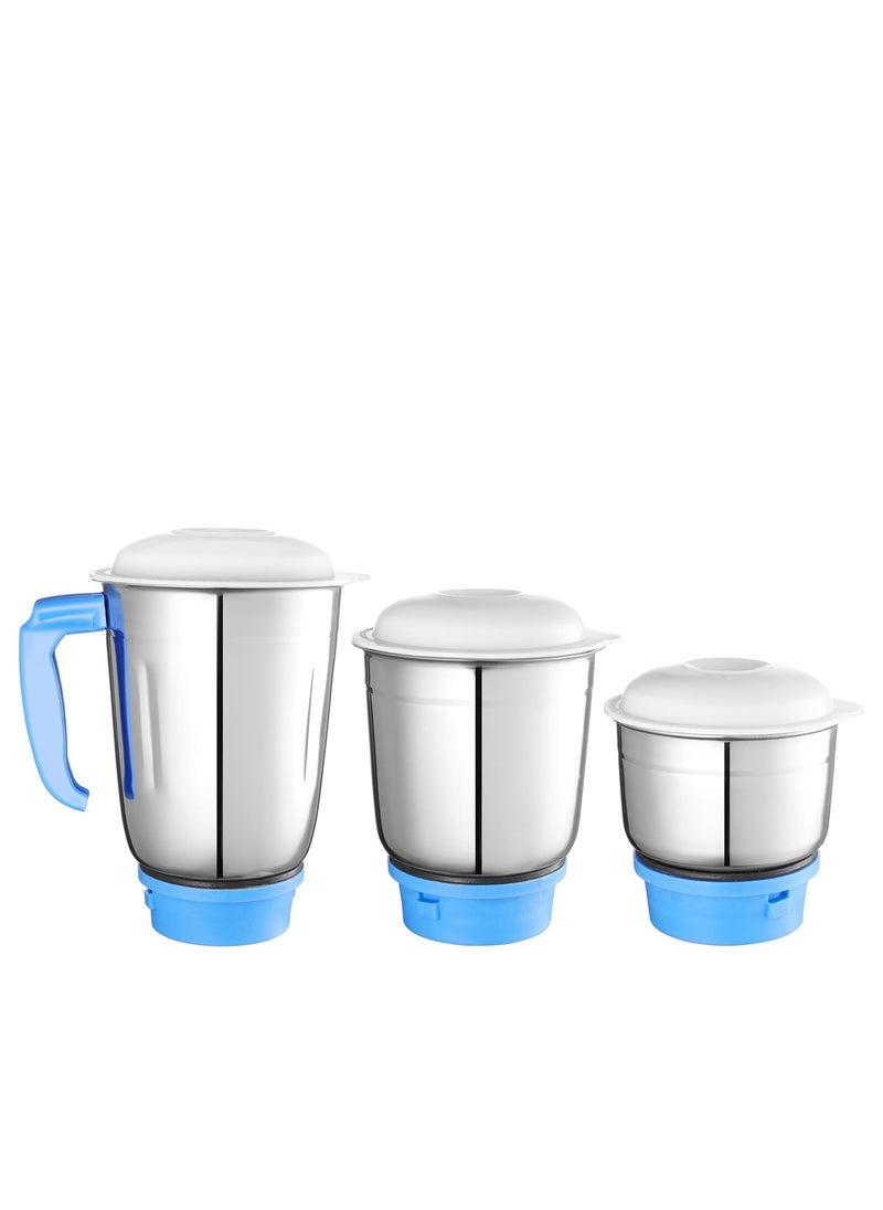 PICUS White 550W 3 Jar Mixer Grinder HighSpeed Motor HeavyDuty Performance 3Speed Options and Included Whip Attachment Simplify Meal Preparation