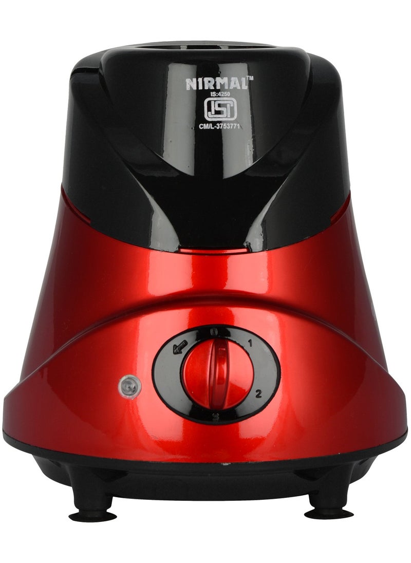 Nirmal ISI 750 Watt Mixer Grinder with 3 Jars Red