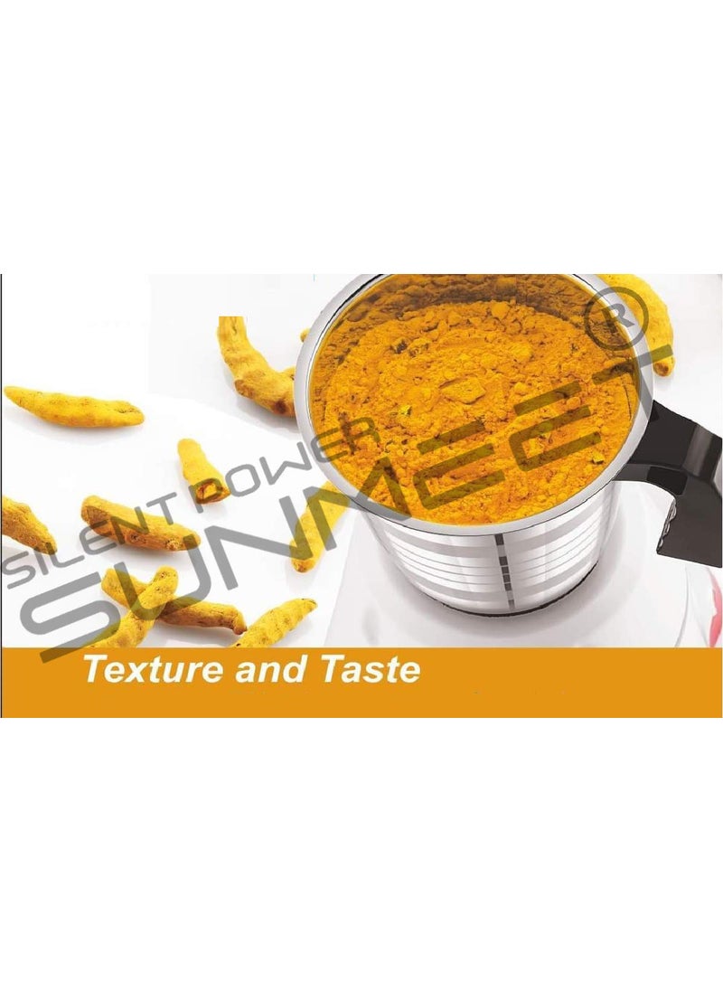 SilentPowerSunmeet Triaa Powerfull 1000W Mixer Grinder with 3 Stainless Steel Jars 1 Wet Jar 1 Dry Jar and 1 Chutney Jar BlackMake In India