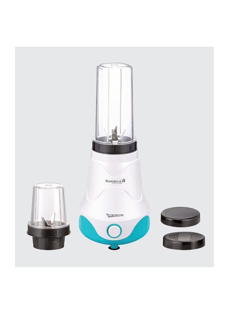 MIXER GRINDER NUTRI 500WATTS BRAND WONDER STARSTAINLESS BLADES UNBREAKABLE POLYCARBONATE JARS600300ML CAPACITYPULSE FUNCTIONQUICK GRINDINGWARRANTY 1YEARS