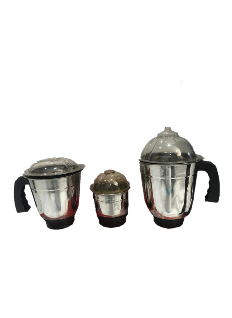 LECON Mini Jumbo 550 Watts Three Speed Copper Motor With Incher Mixer Grinder TWO YEAR WARRANTY Three Jar White Red