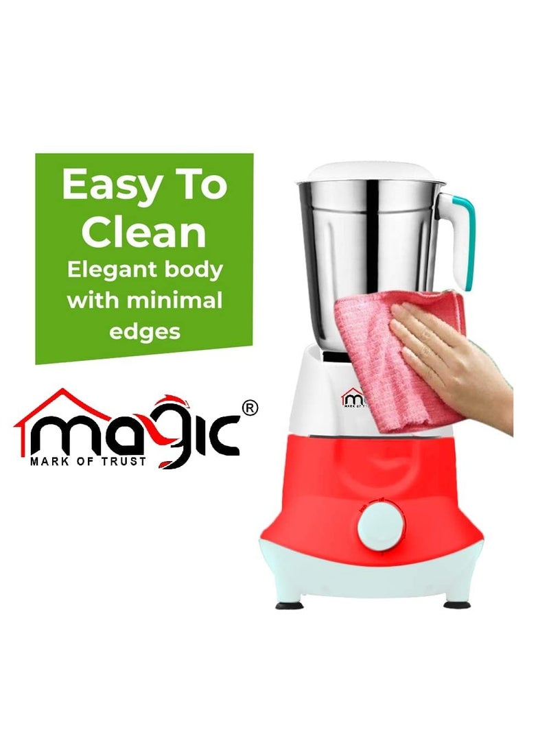 MAGIC 500W Mixer Grinder Kitchen Kraft With 3 SS jars Longer life Balanced Coil Motor ABS Body Dry Wet Grind