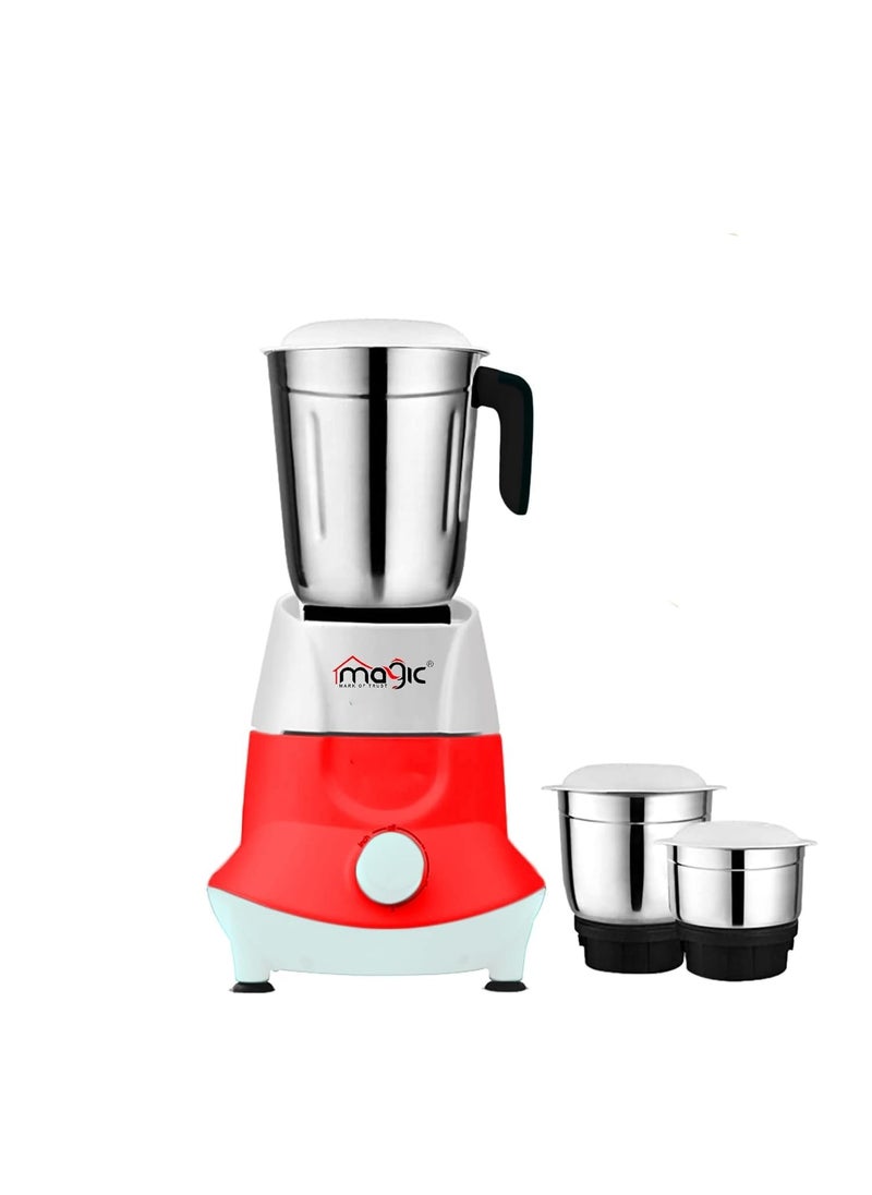 MAGIC 500W Mixer Grinder Kitchen Kraft With 3 SS jars Longer life Balanced Coil Motor ABS Body Dry Wet Grind
