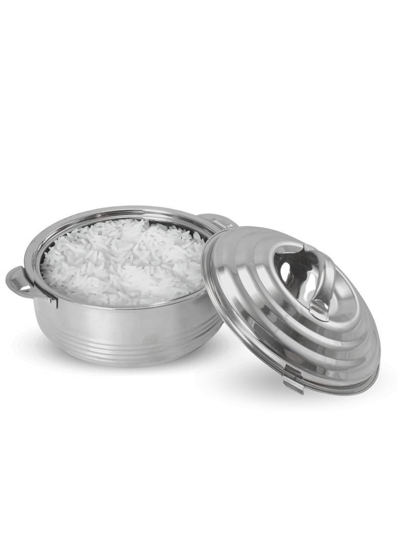 Get Plumm Stainless Steel Casserole Casserole With Lid Double Walled Insulated Steel Casserole For RotiCookingRice Gravy 1000 ml 5 Years Warranty