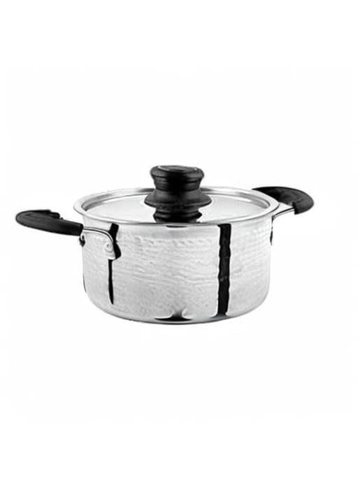 Shri Sam Stainless Steel Light Weight Hammered Casserole with Lid