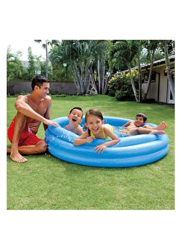 Inflatable Round Swimming Pool – Quick-Up Family Paddling Pool, Fast Set Outdoor Pool for Garden, Terrace, Backyard (Easy Setup)