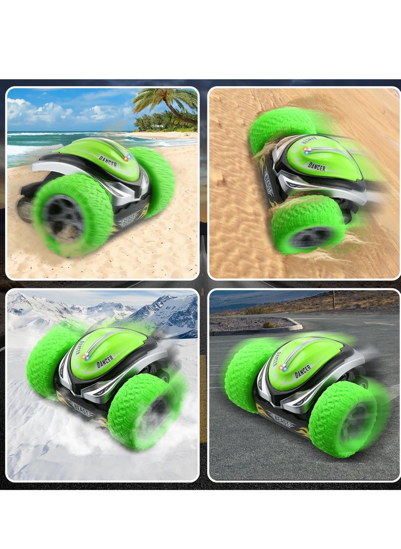 RC Stunt Car, Remote Control Car, Electric RC Cars, 2.4GHz 360° Rotating RC Stunt Car, with LED Headlights Drift Stunt Flipping Car Toy for 3 4 5 6 7 8-12 Year Old Kids
