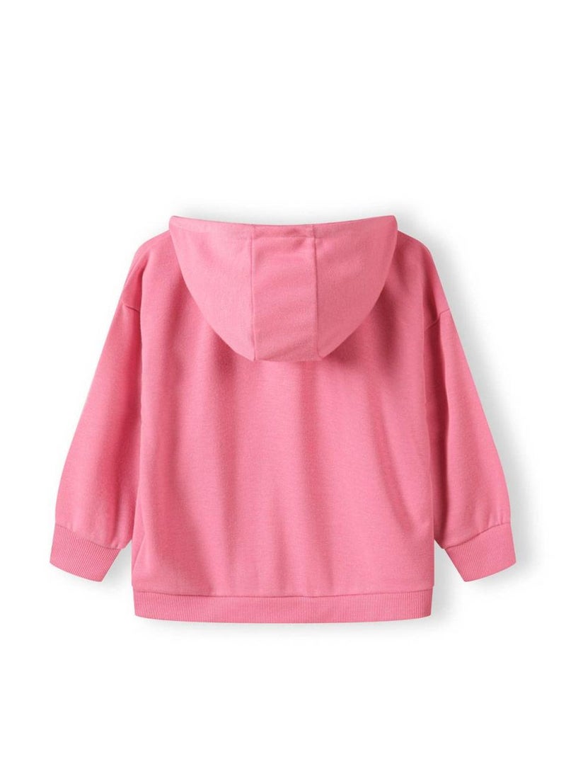 Kids Girls Oversized Zip Through Hoodie