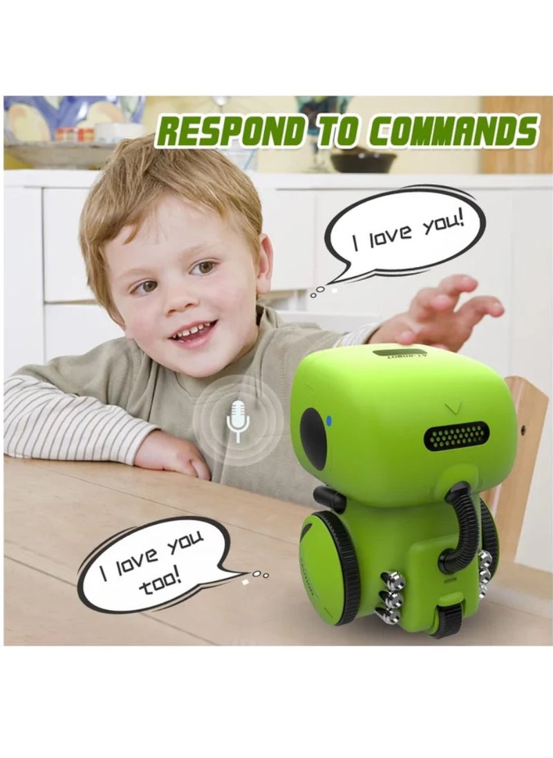 Kids Smart Robot Toys, Children Interactive Intelligent Robot Toys, with Voice Controlled Touch Sensor, Singing, Dancing, Recording, Repeat, Birthday, Gifts for Boys and Girls Ages 3-9 Years