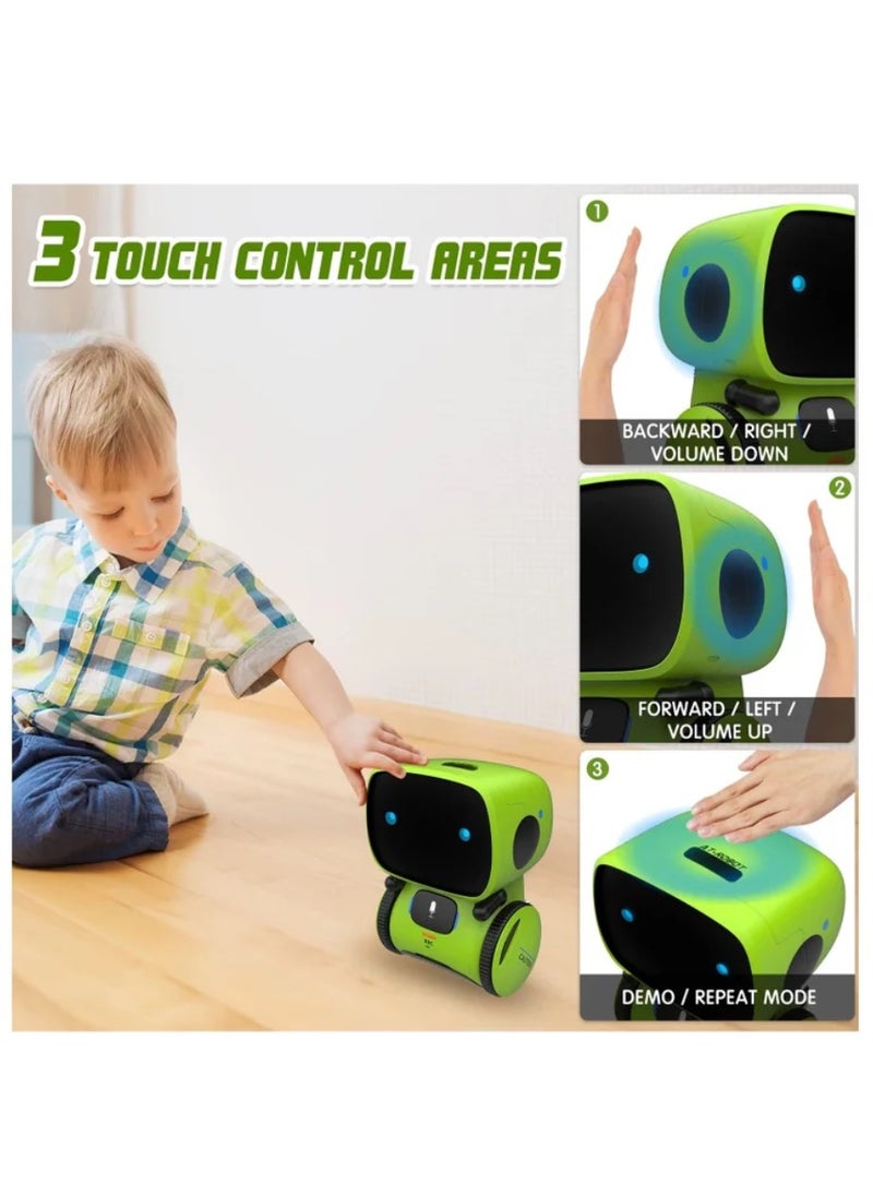 Kids Smart Robot Toys, Children Interactive Intelligent Robot Toys, with Voice Controlled Touch Sensor, Singing, Dancing, Recording, Repeat, Birthday, Gifts for Boys and Girls Ages 3-9 Years