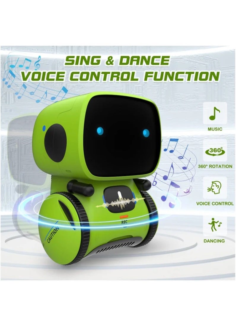 Kids Smart Robot Toys, Children Interactive Intelligent Robot Toys, with Voice Controlled Touch Sensor, Singing, Dancing, Recording, Repeat, Birthday, Gifts for Boys and Girls Ages 3-9 Years