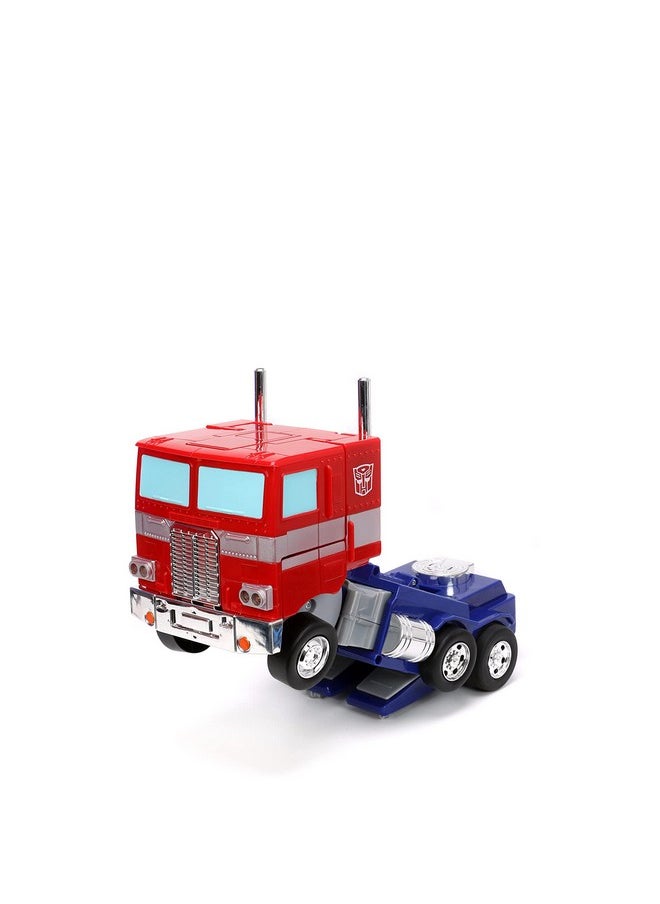 Jada Toys - Transformers Optimus Prime Converting RC Vehicle - Kids Toys Gift with Transformation from Truck to Robot - Lights & Sounds - Full Function Remote Control - 13