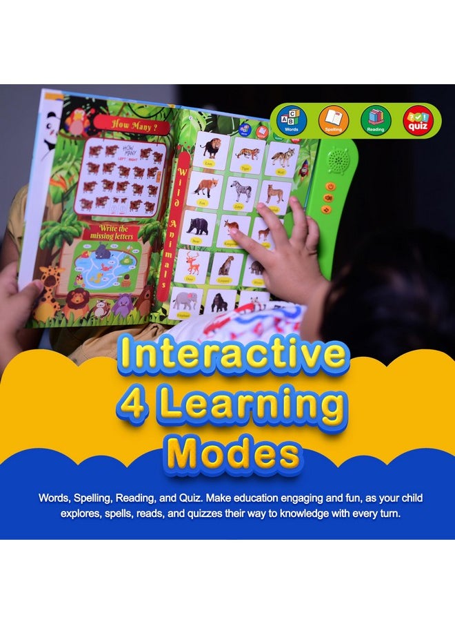 Kiddale Pack of 2 Musical Interactive Children Sound Books: My Home to Neighbourhood & Trip to Zoo|Gift for 3+ Years Baby|E Learning Book|Smart Intelligent Activity Books|Nursery Rhymes|Talking Book