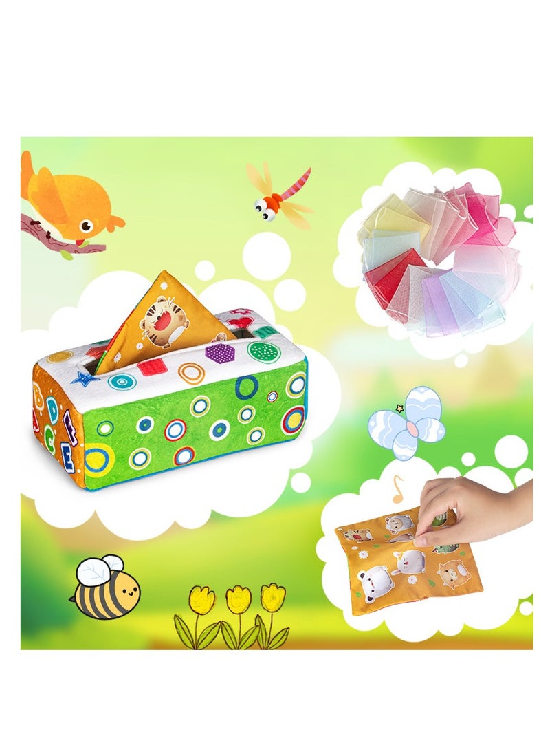 Educational Montessori Baby Tissue Box, Sensory Toy for Infants, Encourages Learning Through Play, Perfect Gift for Toddlers