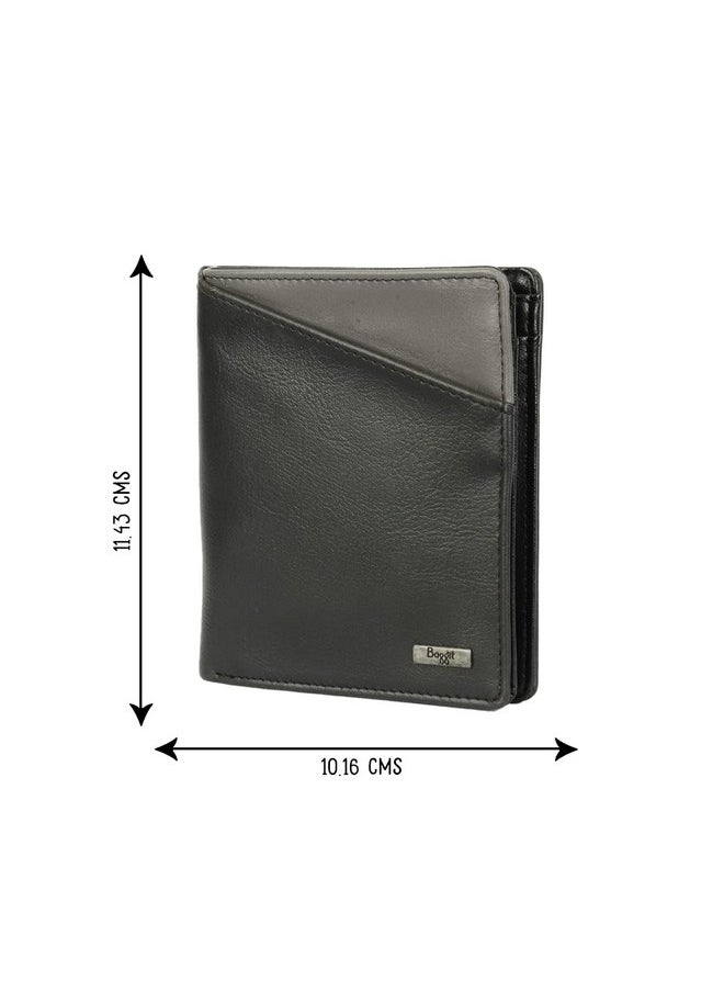 Baggit Men Black Wallet Small Size | Men Stylish Purse Bag | Credit Card Money Holder