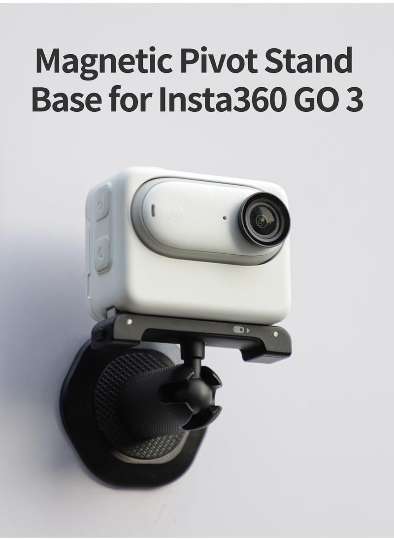 Adapter Camera Mount for Osmo Pocket 3, Quick Release Car Body Magnetic Holder, Metal Magnetic Dock Expansion Conversion Adapter, for Insta360 Go3 Steering Stand
