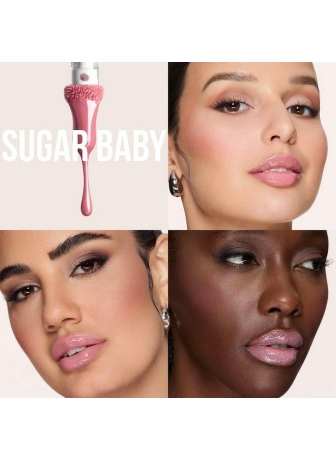 Huda Beauty Faux Filler Extra Shine Lip Gloss - Sugar Baby (Light Pink) .13 oz / 3.9 ml