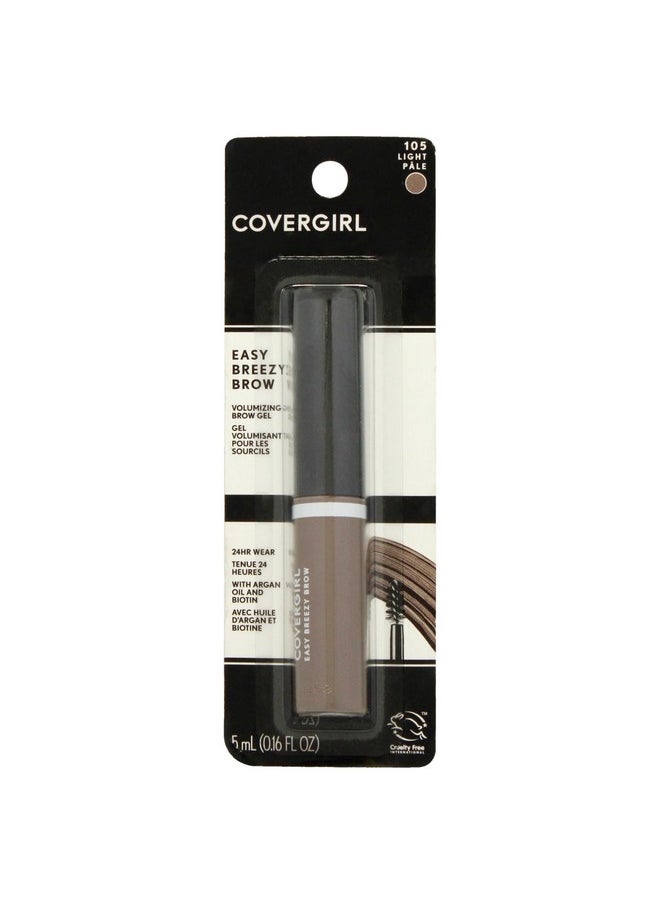 COVERGIRL - Easy Breezy Brow Volumizing Gel, Holds Brows for 24 Hours, Infused with Argan Oil & Biotin, 100% Cruelty-Free
