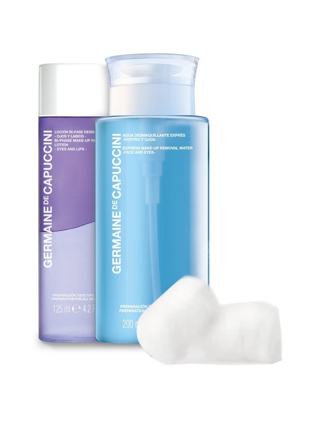 Germaine de Capuccini - Options I Express Make-Up Removal Water - Cleanses, purifies, tones and maintains skin hydration- All skin types - Fragance Free- 6.8 FL OZ